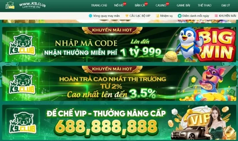 Vô vàn các chương trình khuyến mãi K9CC hấp dẫn tặng hội viên